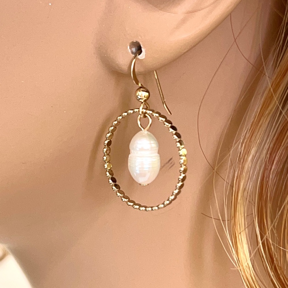 Freshwater Pearl Gold filled earrings